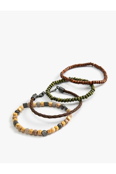 Koton Bracelet Set of 4 Wooden Beads Multicolored