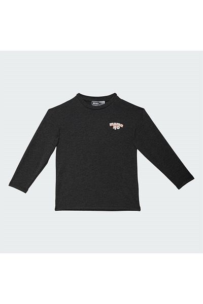 mumuko Boy's Printed Long Sleeve Tshirt Anthracite Color 100% Cotton