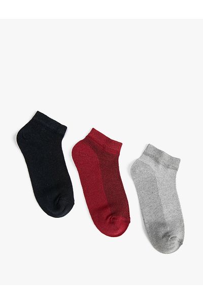 Koton 3-Piece Basic Booties Socks Set - Multicolored