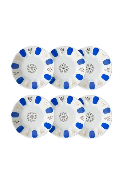 Mudo Concept Acem Blue Set of 6 Tea Plates