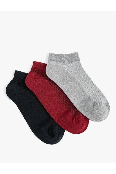 Koton 3-Piece Basic Booties Socks Set - Multicolored