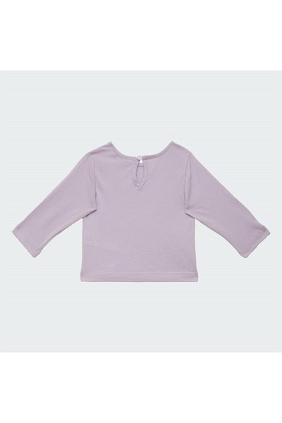 mumuko Baby Girl Long Sleeve Tshirt Lilac Color 100% Cotton