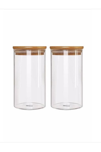 VİP AHMET Vip Ahmet 2-Piece 500 ml Borosilicate Glass Spice Rack - 159