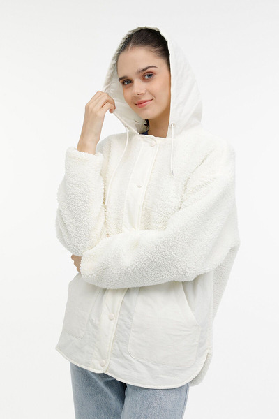 lumberjack Palton cu glugă Teddy pentru damă