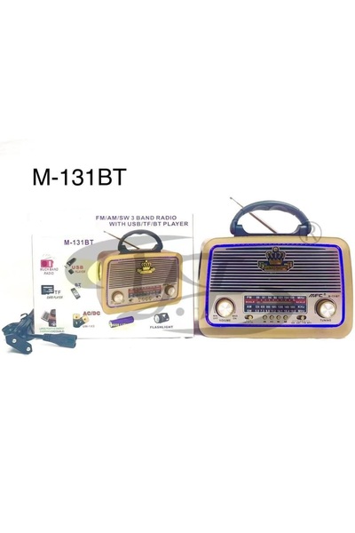 ROZIA M131 Usb+SD+Bluetooth Hoparlör Nostaljik Radyo 3 Bantlı