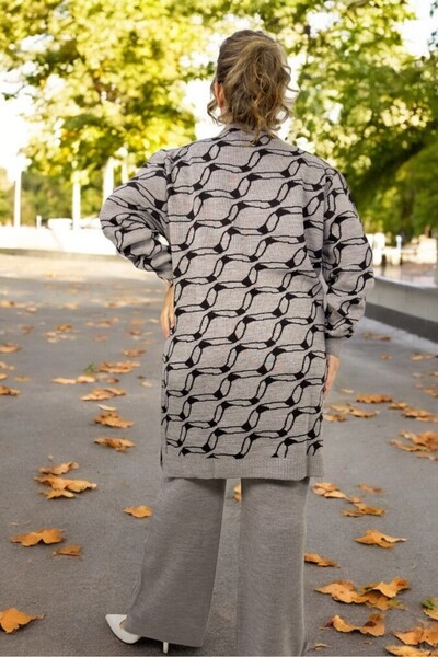 yagmurberen Wave Patterned Accessory Detail Mini Slip 100% Acrylic Fabric Large Size Bottom Top Suit