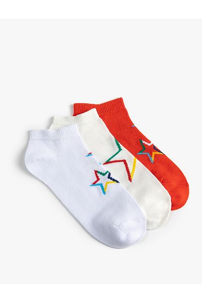 Koton Pachet de 3 șosete în amestec de bumbac multicolor