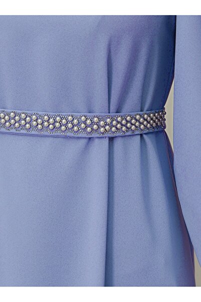 Modamorfo Rochie cu mânecă cu balon și curea pentru guler judecător - Baby Blue