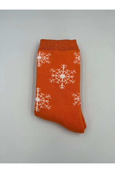 B Beşiroğlu Since 1980 Kadın Kalın Yünlü Pamuk Kar Tanesi Detaylı Renkli Kışlık Çorap Üşütmez Koku Yapmaz