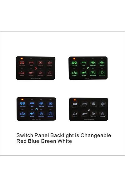 Voswitch 8 Switch Programmable Lower Dash Switch Panel, Toyota Tacoma 16-24