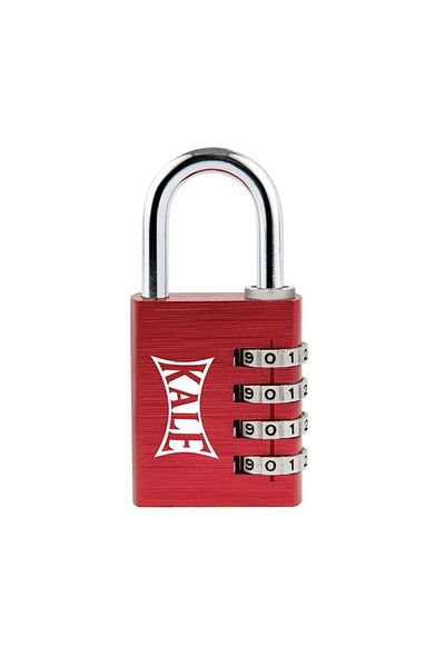 Kale Kilit Red 38 mm 4 Step Combination Padlock