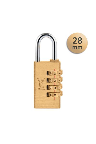 Kale Kilit 4 Step Combination Padlock Solid Brass 28 mm