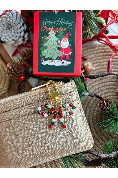 PEONY peonyofficiall Yılbaşı Klipsli Anahtarlık Fiyonk Kristal Cüzdan Süsü Ak...