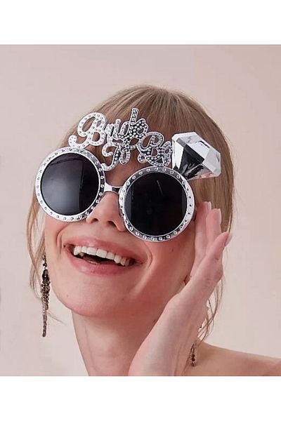 DEPOT Silver Bride To Be Written Bridal Glasses 15x10 Cm