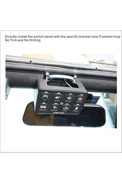 Voswitch 8 Switch Programmable Switch Panel, Jeep Wrangler JK 07-17