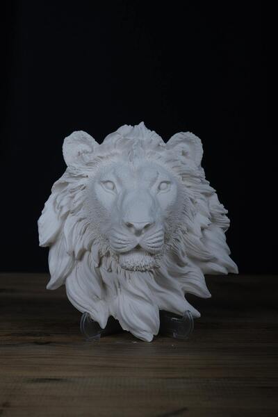 Dekor Aslan Başı Heykel / Aslan Kafası Heykel