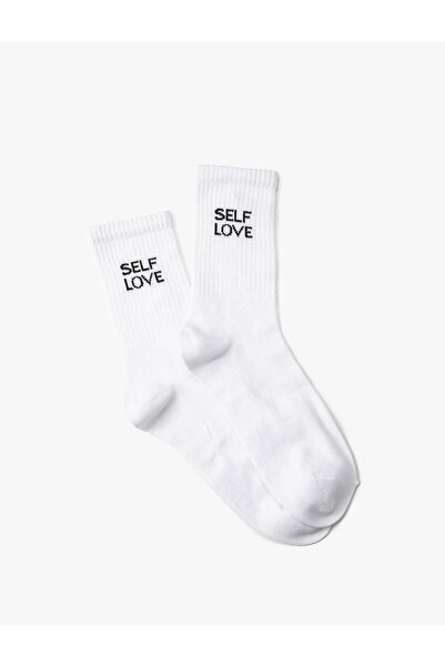 Koton Socket Чорапи Лозунг Бродирани
