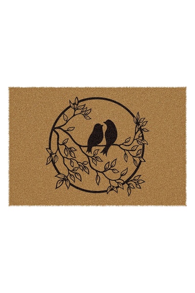 Decovetro Paspas Dekoratif Kuş Desenli Kapı Önü Paspası 40 x 60 Cm