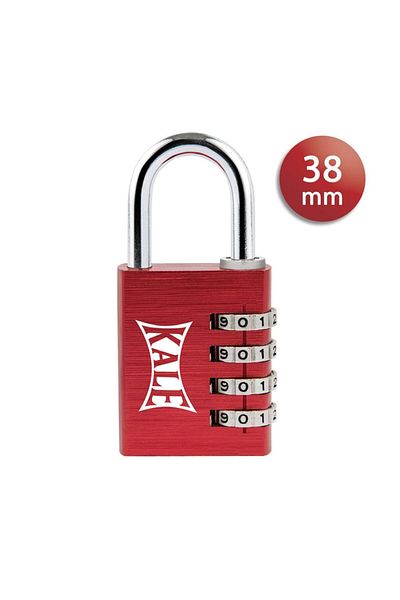 Kale Kilit Red 38 mm 4 Step Combination Padlock