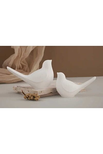 rakaymu Dekoratif İkili Kuş Heykel Biblo Obje Aksesuar