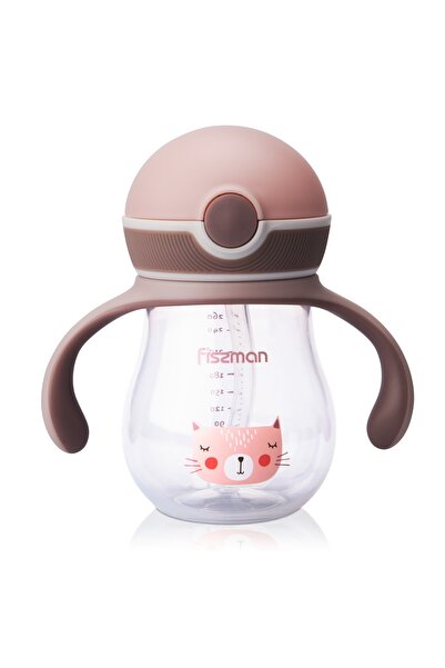 Fissman Toddler Water Bottle 260mL with Straw, Training Drinking Bottle for B...