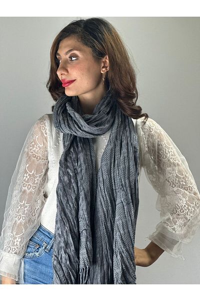 Gönülden Tasarım ΜΑΛΑΚΟ ΣΑΛΙ UNISEX ΜΕ ΣΧΕΔΙΟ ΛΕΟΠΑΡ 190Χ65 εκ.
