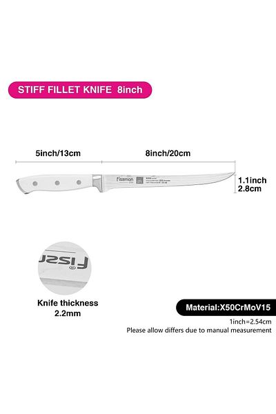 Fissman 8'' Stiff Fillet Knife Bonn (X50CrMoV15 steel)