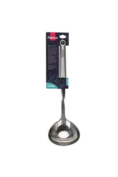 Fissman Soup Ladle w/ Hanging Hole 32x9.5cm, Stainless Steel Serving Ladle for Soup, Salad Dressing