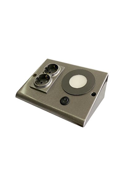 Nisa Beyaz Işık 3 Watt Tezgah Altı Plastik Priz E2130 Füme