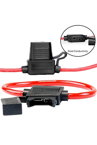 BuharaElektronik 2 Adet BE-237D-2 Kablolu BIÇAK Mini Sigorta Yuvası