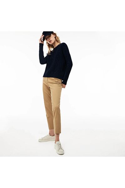 Lacoste Γυναικείο πουλόβερ από μαλλί Merino