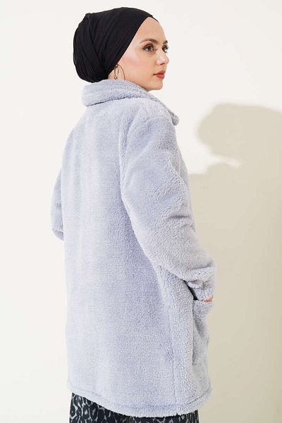 VOLT CLOTHİNG Women's Buttoned Plush Cardigan