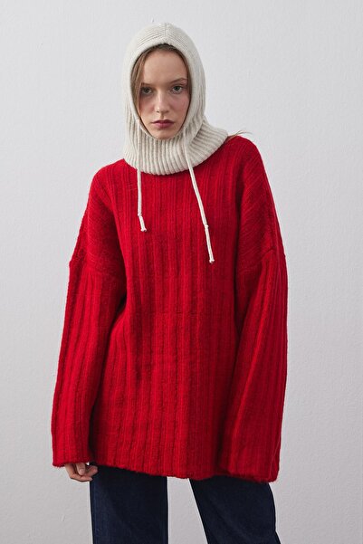 Fahhar Stone Colored Drawstring Balaclava - Beanie Cap Design