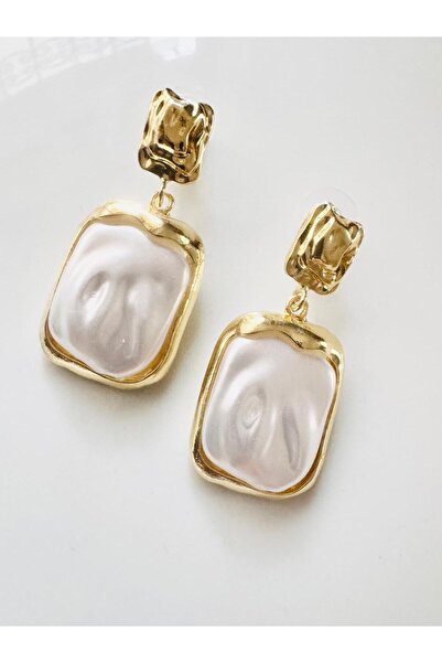 DEVİ fashion Vintage Dangle Pearl Earrings 5 cm
