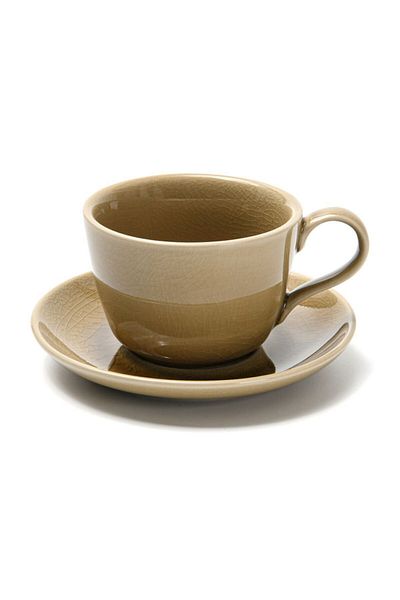 Fissman 2-Piece Cup And Saucer Brown 260ml