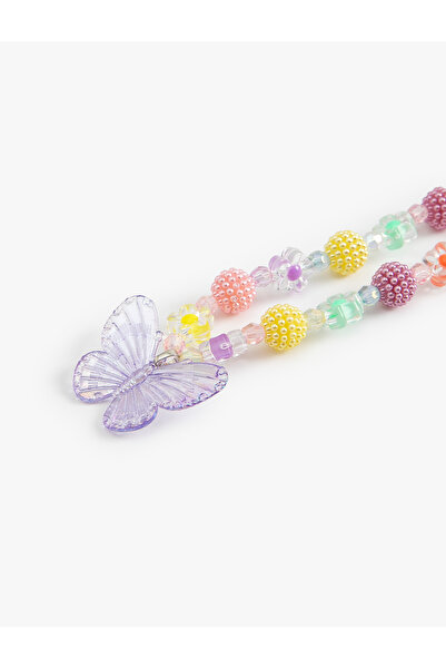 Koton Renkli Boncuklu Kelebek Kolye