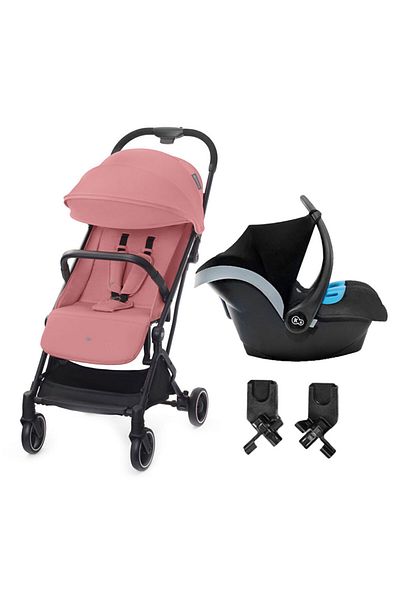 Kinderkraft - 2 in1 Indy2 Lightweight Stroller + Mink Car Seat - Dahlia Pink