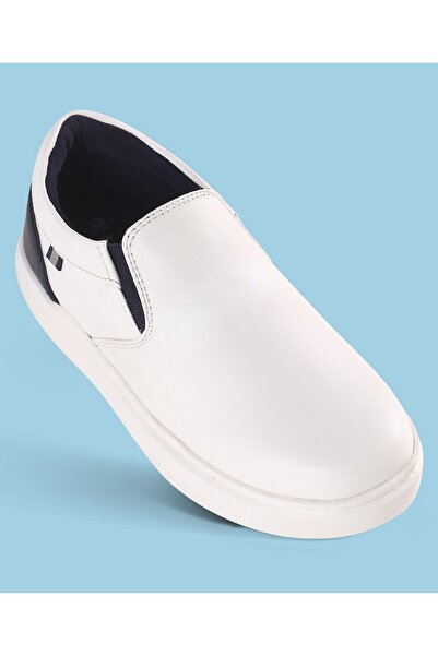 Pine kids Solid Colour Slip On Casual Shoes - White