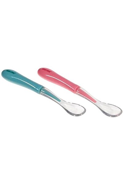 Bebedor 4 Months Pink Purple Silicone Tip Food Spoon - Pack of 2 8554