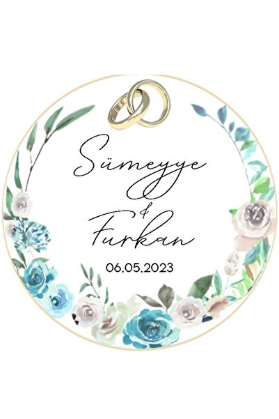 sevvom YENİLEBİLİR KAĞIT İSME ÖZEL DÜĞÜN, NİŞAN, SÖZ KURABİYESİ ÜZERİ ŞEKER B...