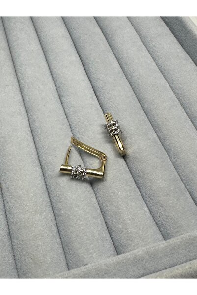 MODA Gold Zircon Stone Earrings