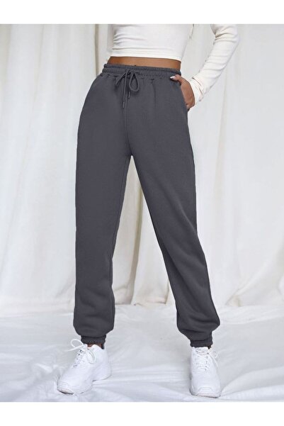 FİTGO Pantaloni de sport pentru femei, antracit, din cauciuc, cu 3 fire