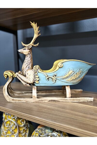 KADİM SANATLAR Kızaklı Geyik Şişe Tutucu/Aksesuar