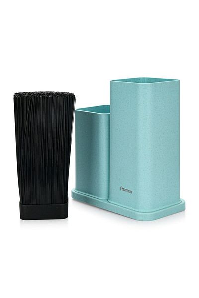 Fissman Knife Stand And Utensils Organizer Mint Green 10x10x23cm/ Mint Green 10x10x17cm