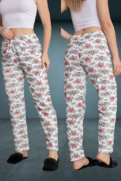 DONEX Thick Raised Fabric Printed Women's Pajama Bottoms