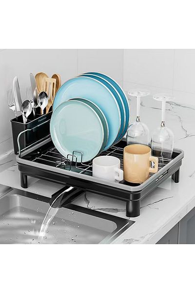Fissman Dish Drying Rack 52x32x18cm, Dish Rack with Drainboard and Cutlery Holder Kicthen Organizer