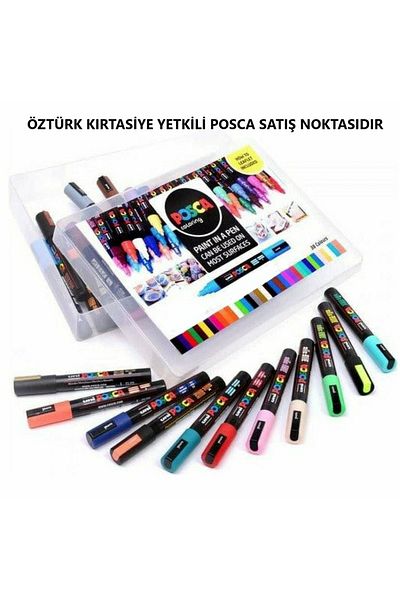 Uni Posca Set of 48 Pc-5M (1.8-2.5mm) Poska Pc5M Pc - 5m