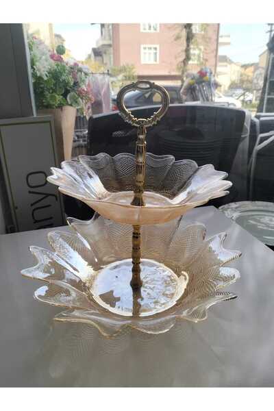 kurt41 2-Tier Large Presentation Plate Holder Cookie Holder Kitchen Living Room Table Organizer
