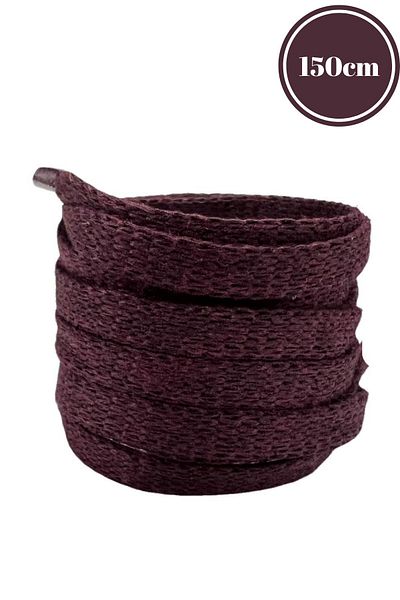 Mag Shoes Care Burgundy Flat Waxed Shoelaces. 150cm. 1 Pair. 2 Pieces.