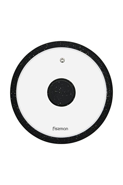 Fissman غطاء زجاجي 20 سم أروقة بإطار سيليكون أسود